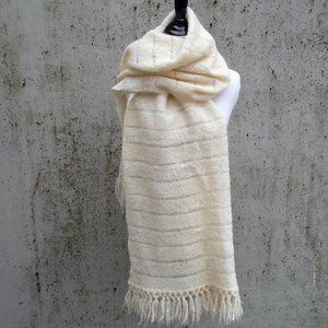 Vintage AU TERROIR cream / beige scarf, Canada